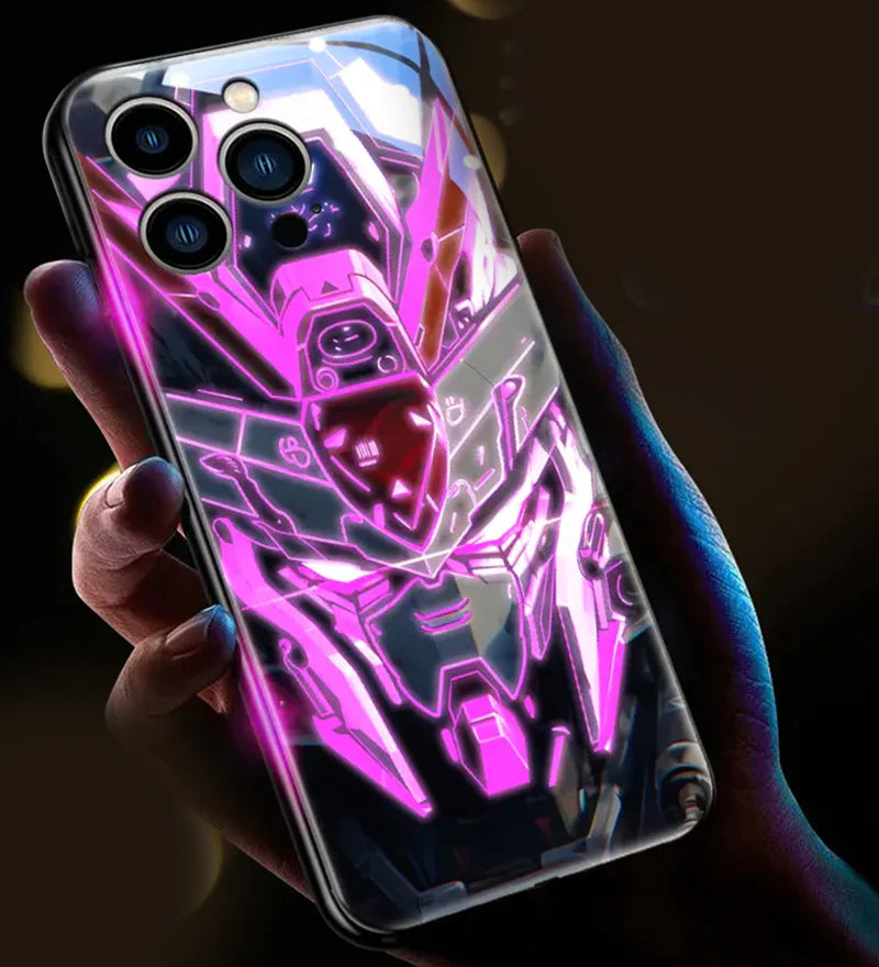 New Super Battle Armor Colorful Smart Flash Phone Case