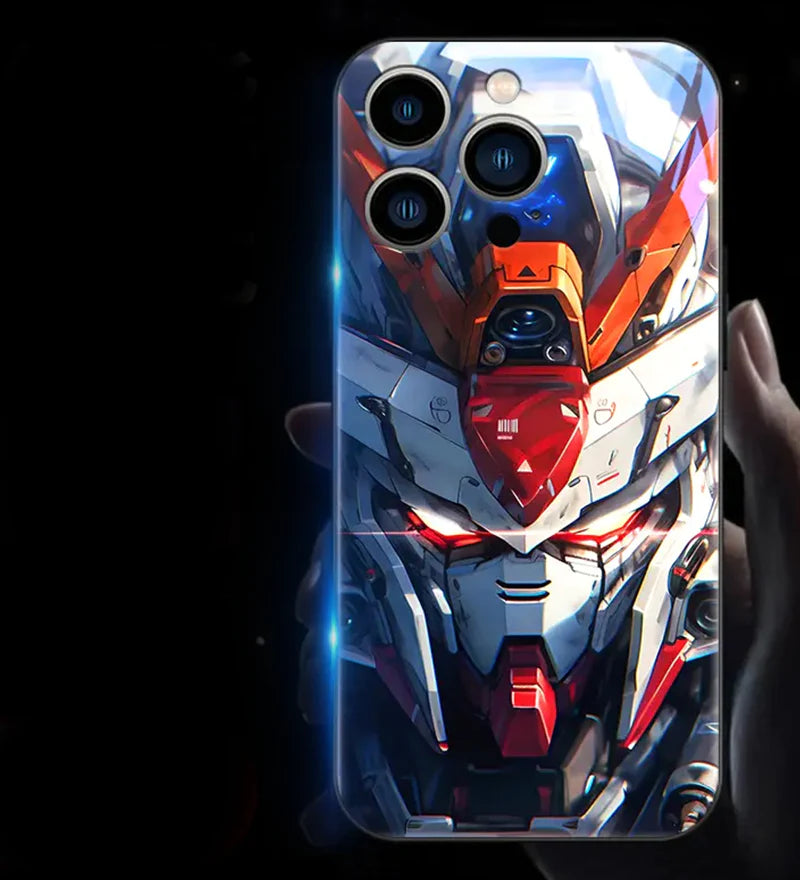 New Super Battle Armor Colorful Smart Flash Phone Case