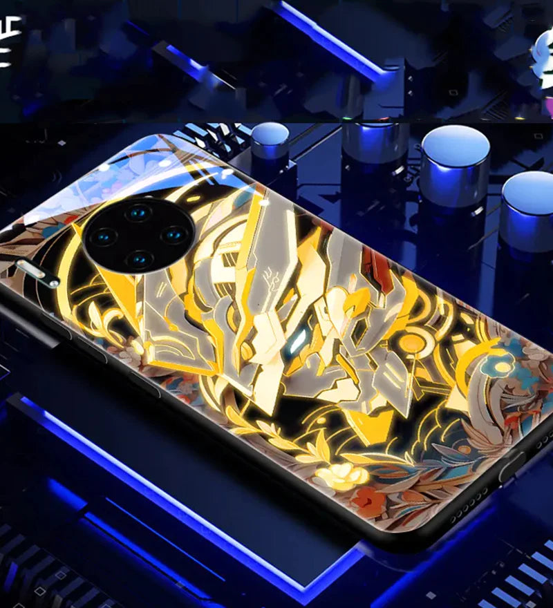 New Super Battle Armor Colorful Smart Flash Phone Case