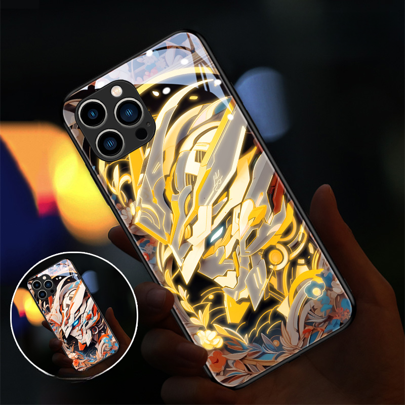 New Super Battle Armor Colorful Smart Flash Phone Case