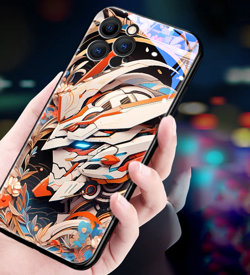 New Super Battle Armor Colorful Smart Flash Phone Case