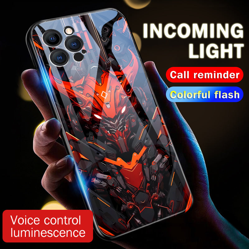 New Super Battle Armor Colorful Smart Flash Phone Case