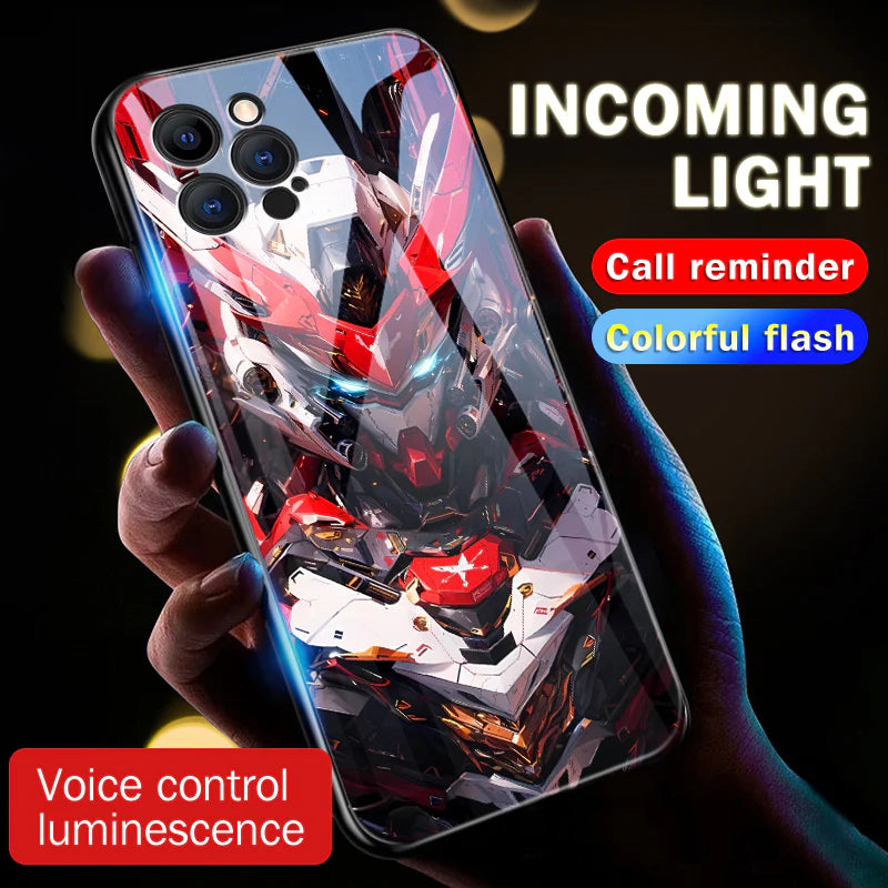 New Super Battle Armor Colorful Smart Flash Phone Case