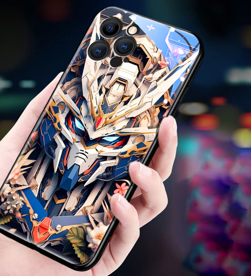 New Super Battle Armor Colorful Smart Flash Phone Case